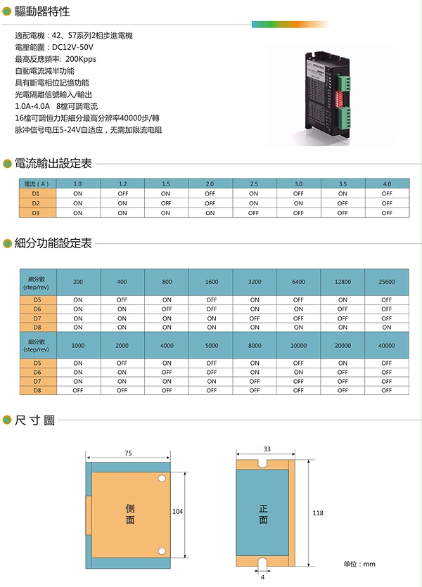 42、57步进驱动器2相